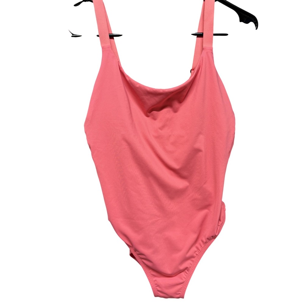 Athleta One Piece Swimsuit Womens‎ XS Pink Adjustable Straps Scoop Neck Lined